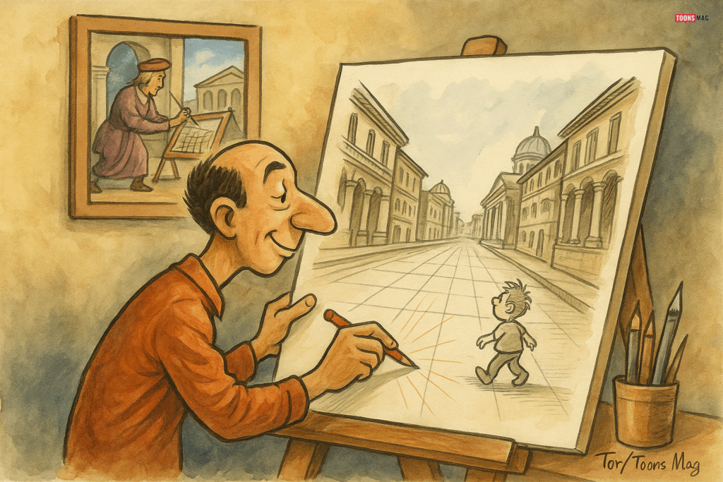 How to Use Perspective in Cartooning to Create Depth